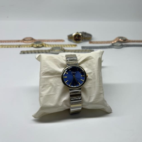 Crystal Studded Blue Dial